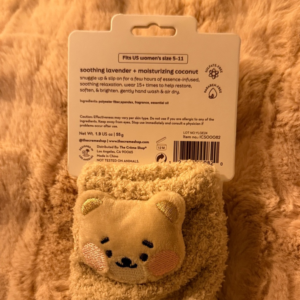 Creme Shop infused Cozy Socks lavender + coconut essence - Picture 3 of 3